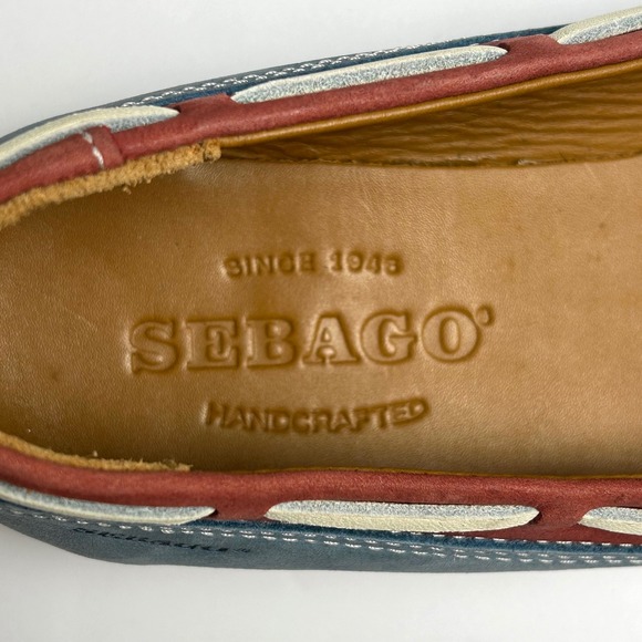 Sebago Boat Shoes Leather Loafers Slip On Casual Blue Red Women's Size
7.5‎ - Picture 3 of 7